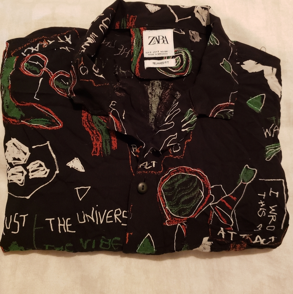 Zara-Relaxed Fit- Short Sleeve-Small- Shirt